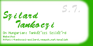 szilard tankoczi business card